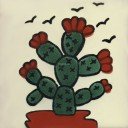 Mexican Talavera Tile Cactus 2